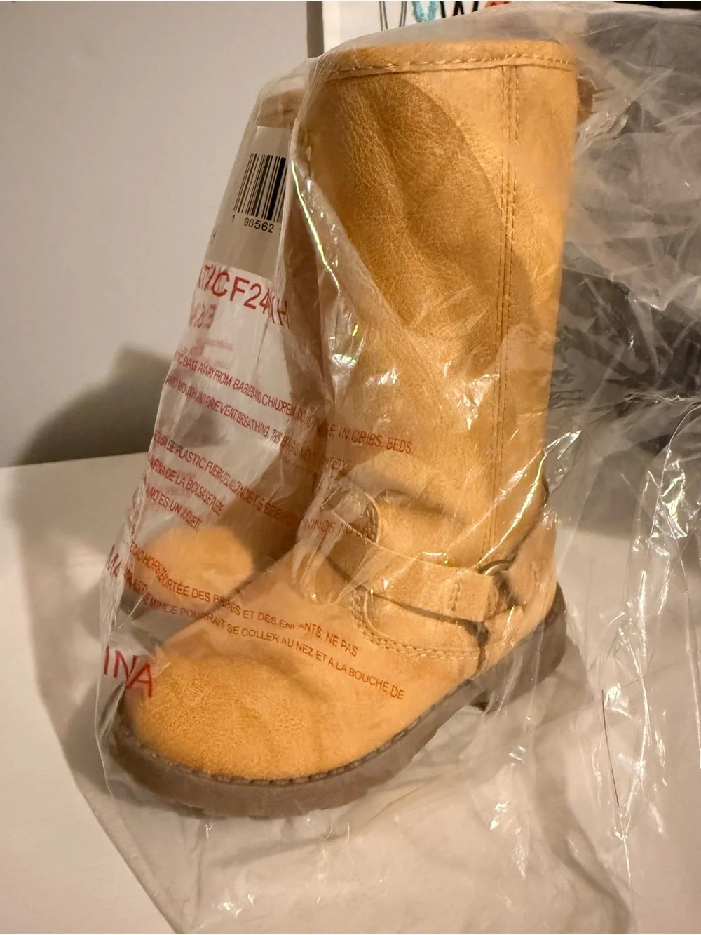 Toddler Girl- Carter's Tan Kids Suede-Look Boot